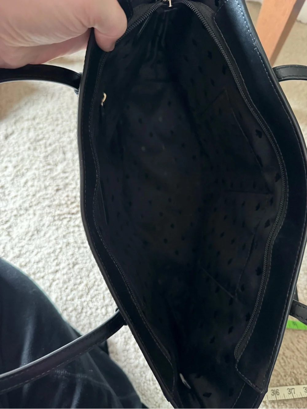 kate spade Black Leather Tote Bag